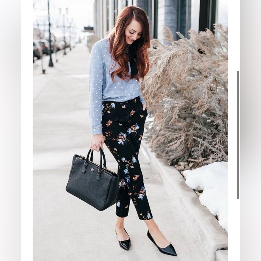 [Free add on item] Floral pleated formal capri from Topshop